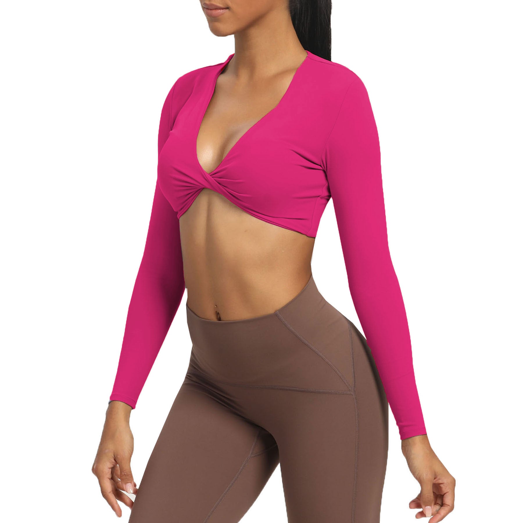 Aoxjox Deep V long-sleeved top