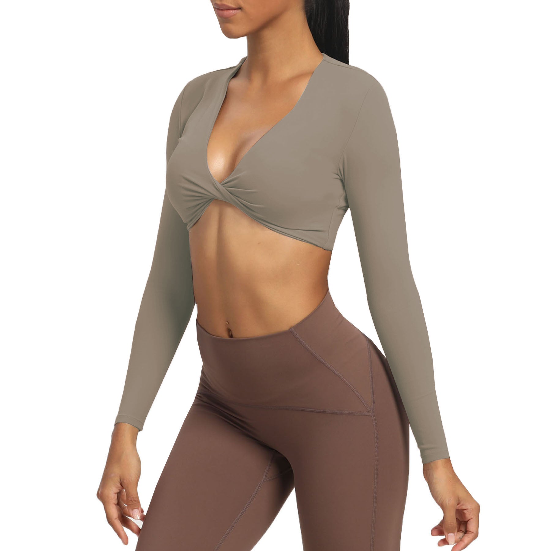 Aoxjox Deep V long-sleeved top (CONT'D)