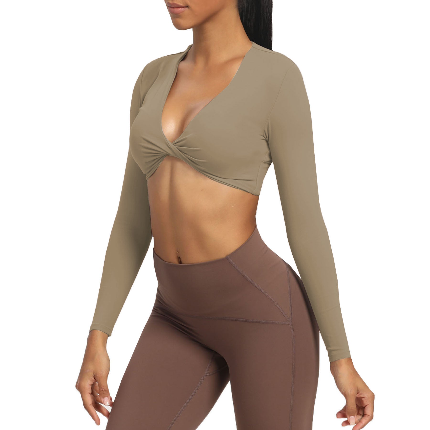 Aoxjox Deep V long-sleeved top (CONT'D)