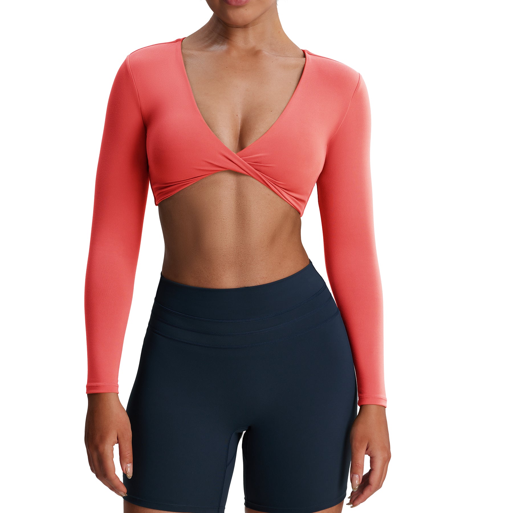 Aoxjox Deep V long-sleeved top