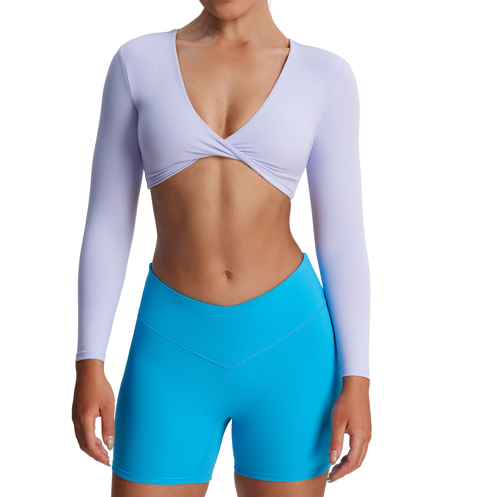 Aoxjox Deep V long-sleeved top