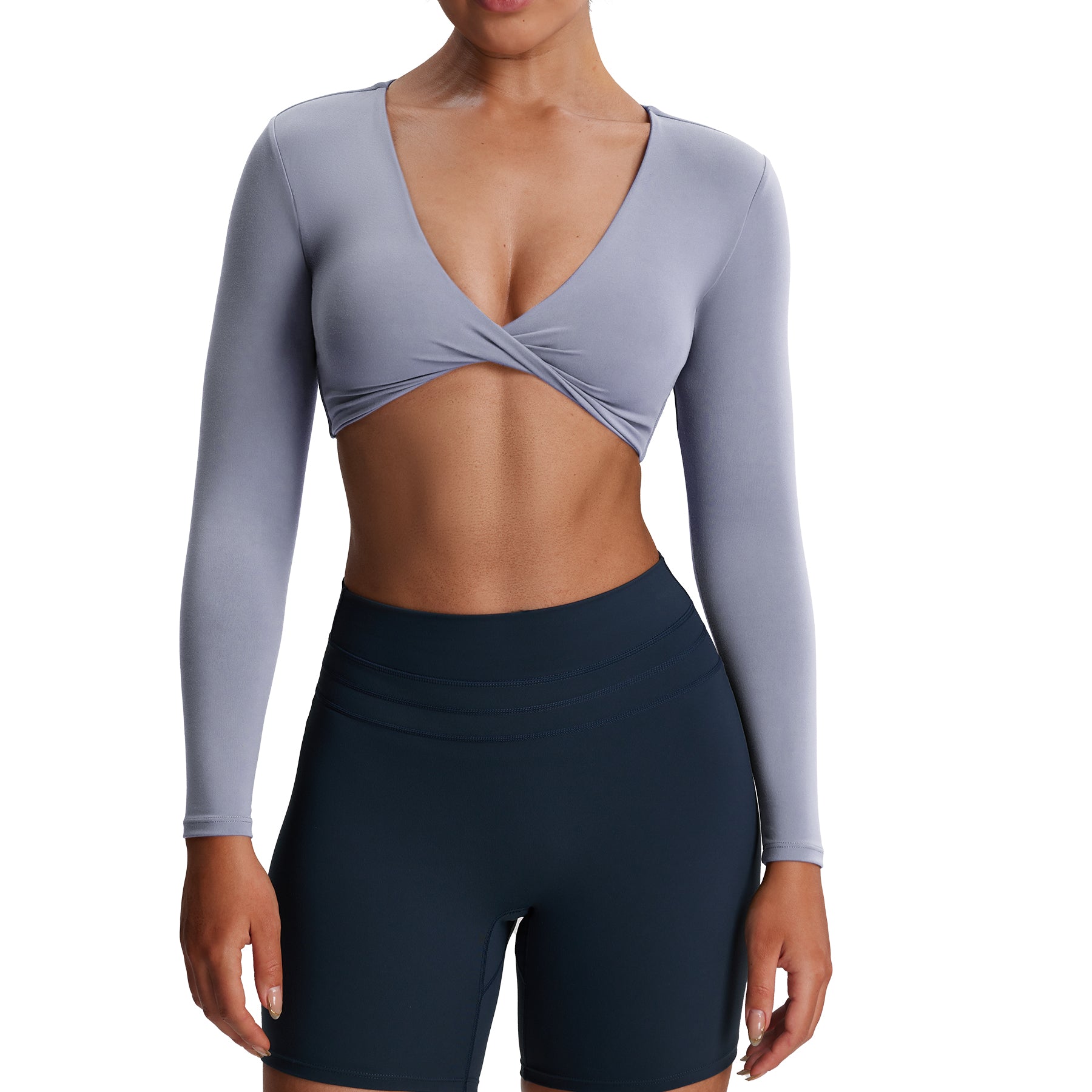 Aoxjox Deep V long-sleeved top