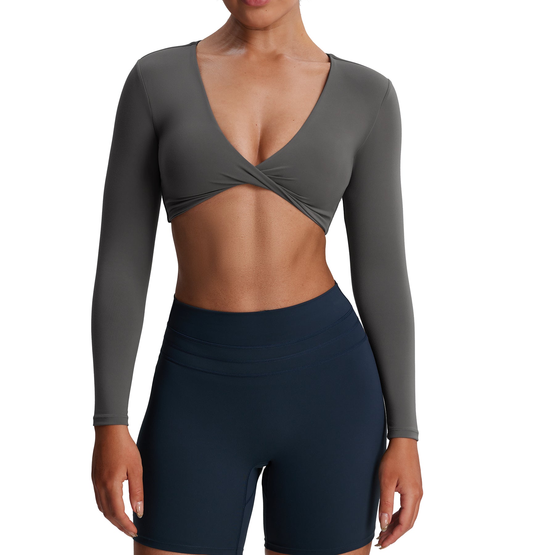 Aoxjox Deep V long-sleeved top