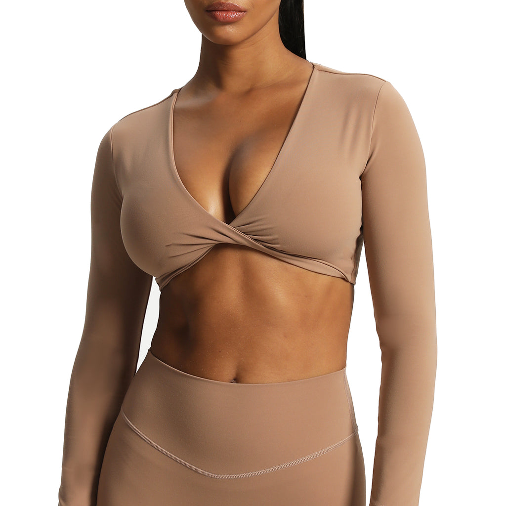 Aoxjox Deep V long-sleeved top (CONT'D)