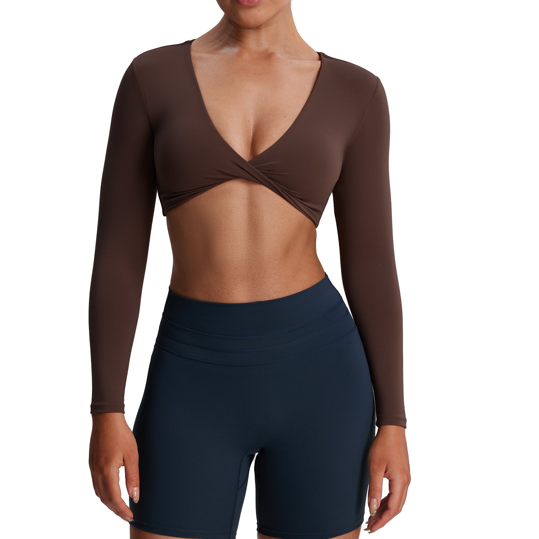 Aoxjox Deep V long-sleeved top (CONT'D)