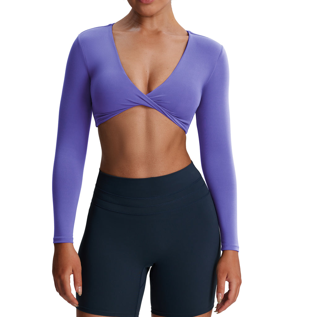 Aoxjox Deep V long-sleeved top