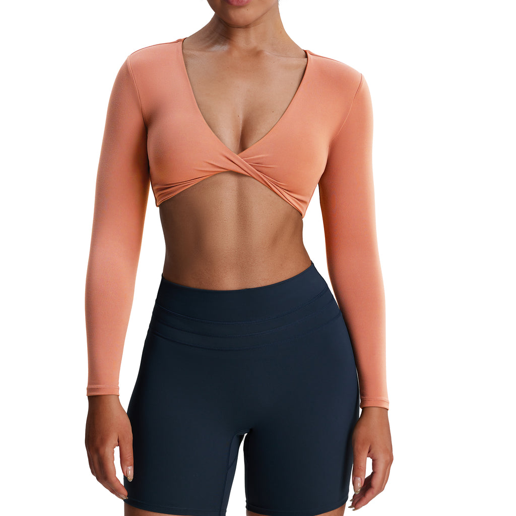 Aoxjox Deep V long-sleeved top