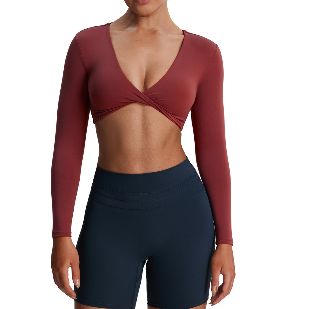 Aoxjox Deep V long-sleeved top (CONT'D)