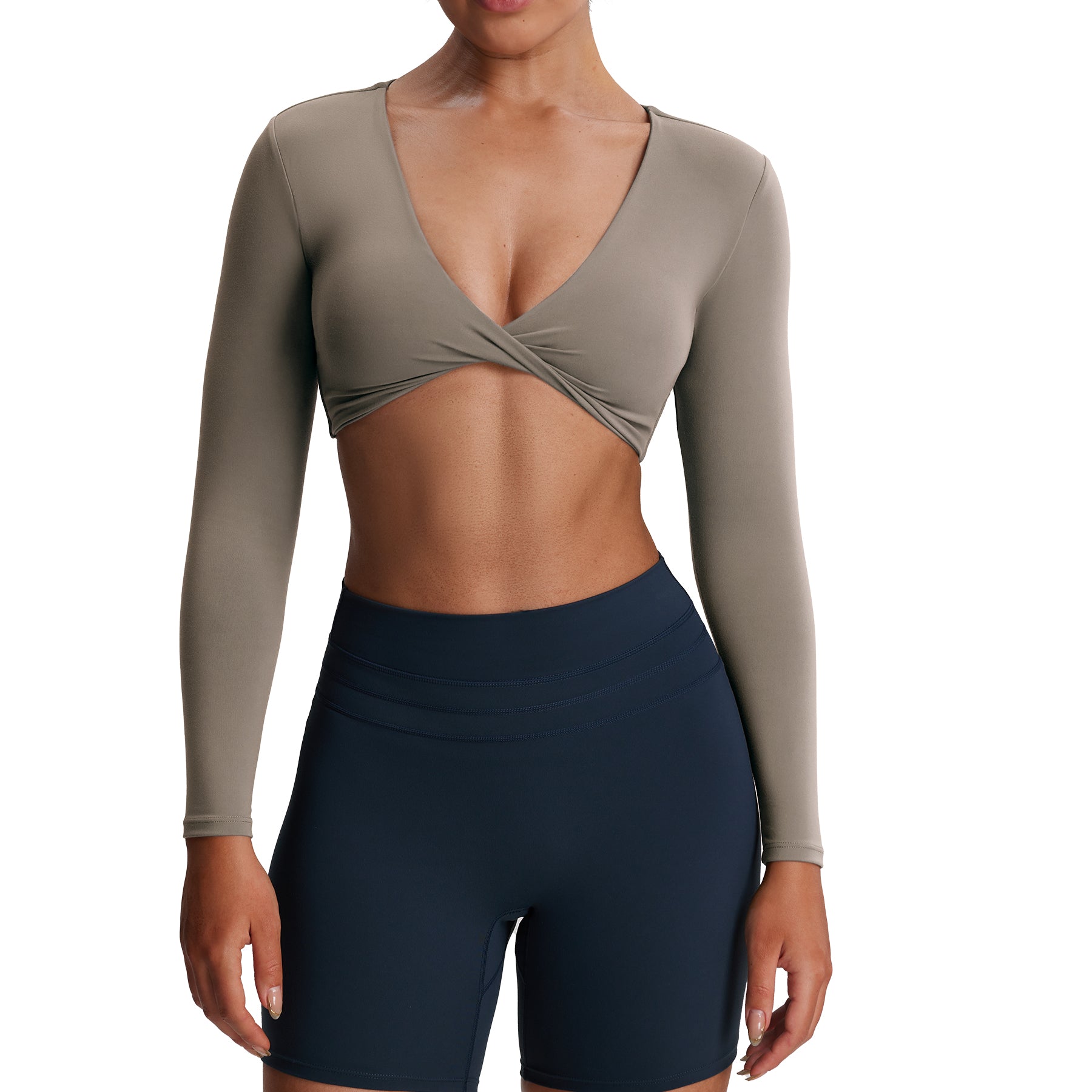 Aoxjox Deep V long-sleeved top (CONT'D)
