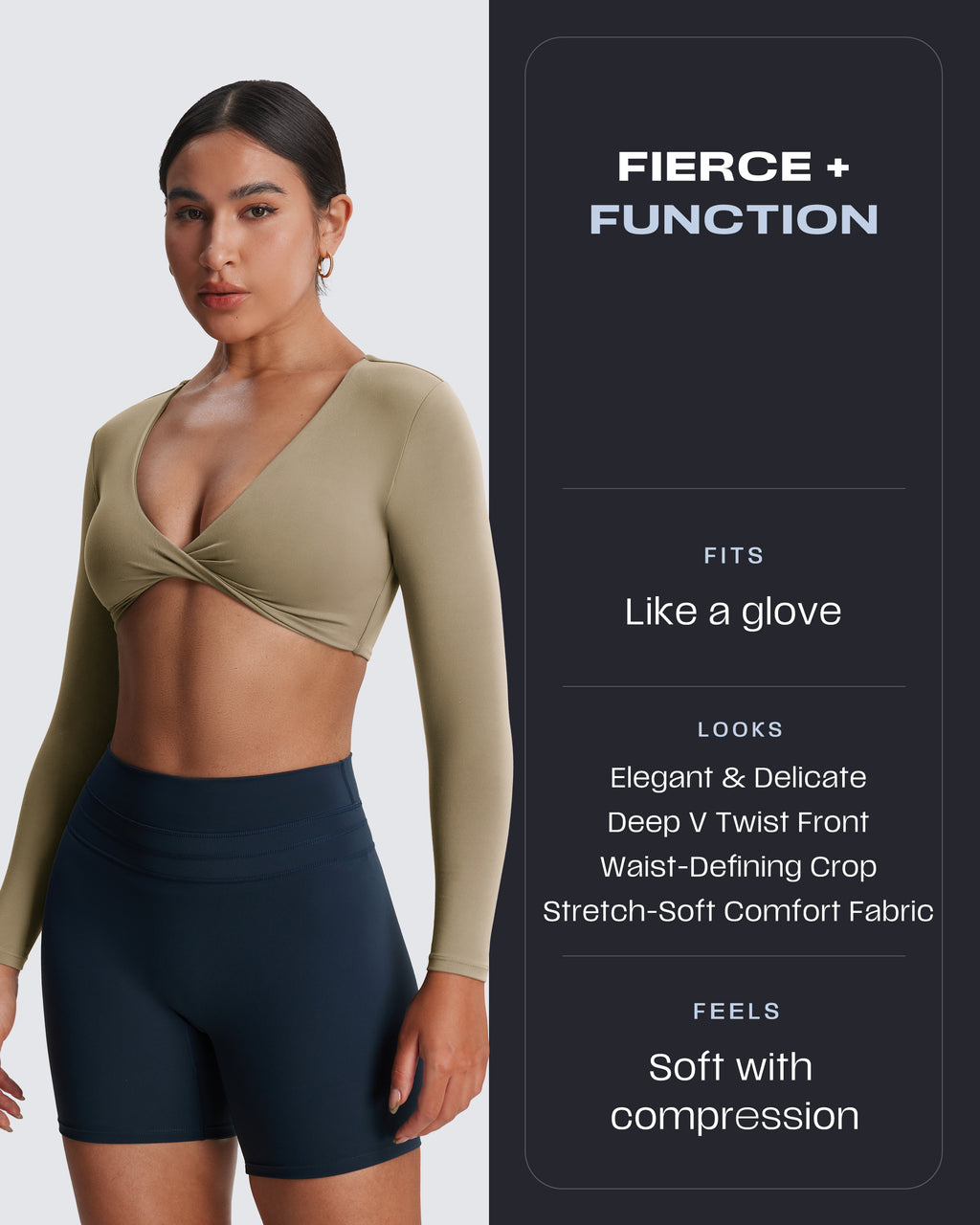 Aoxjox Deep V long-sleeved top (CONT'D)