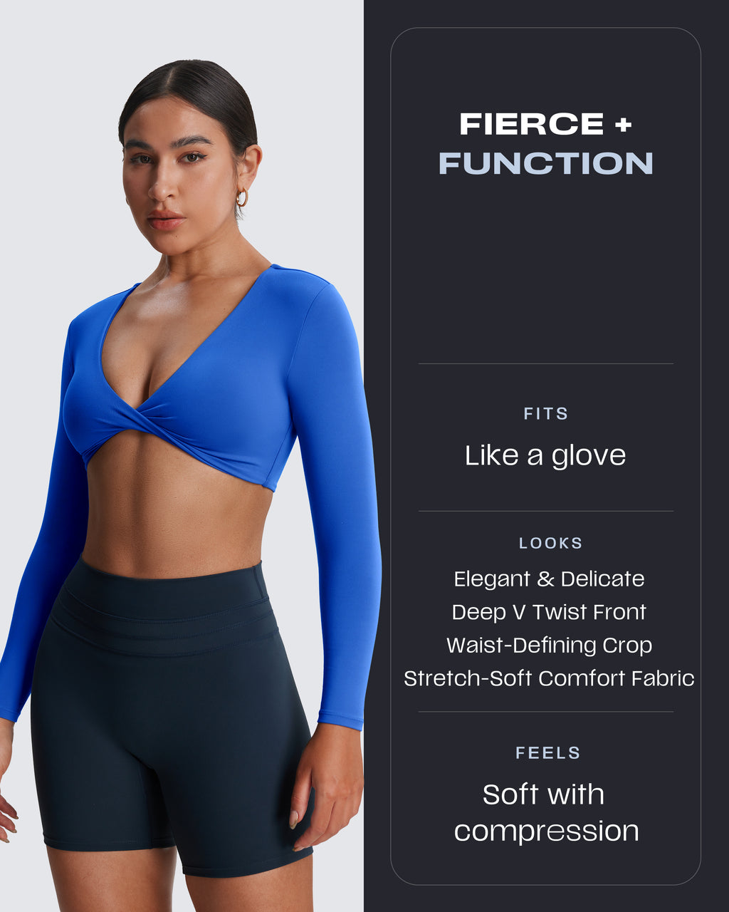 Aoxjox Deep V long-sleeved top (CONT'D)