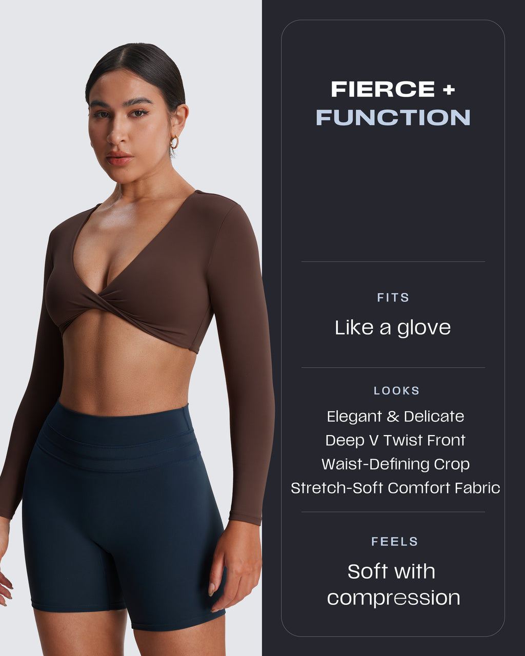 Aoxjox Deep V long-sleeved top (CONT'D)