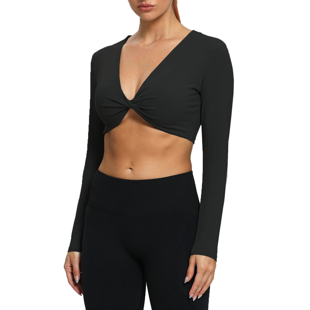 Aoxjox Deep V long-sleeved top