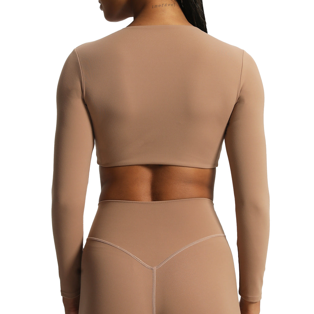 Aoxjox Deep V long-sleeved top (CONT'D)