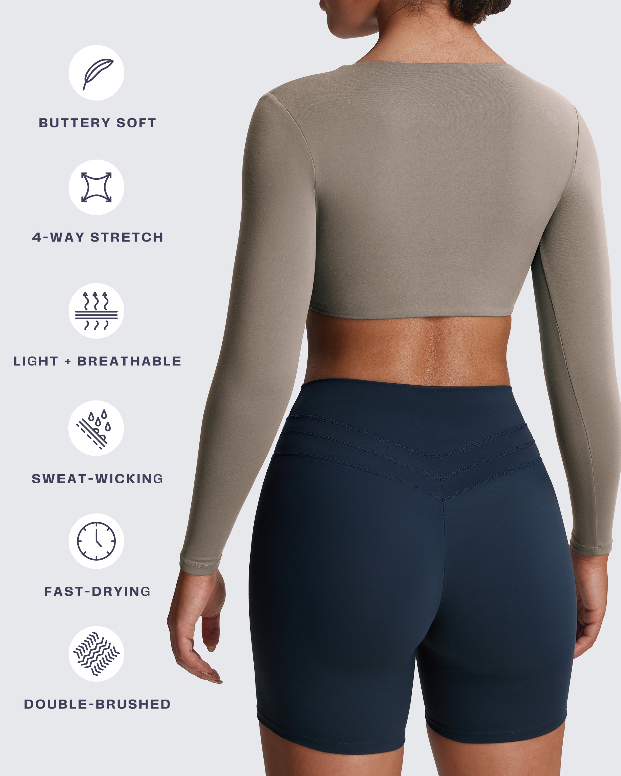 Aoxjox Deep V long-sleeved top (CONT'D)