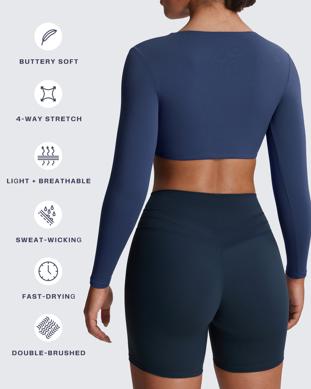 Aoxjox Deep V long-sleeved top
