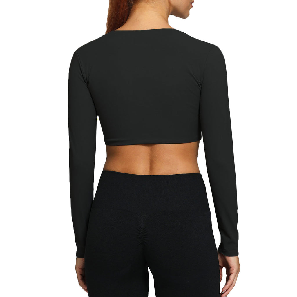 Aoxjox Deep V long-sleeved top