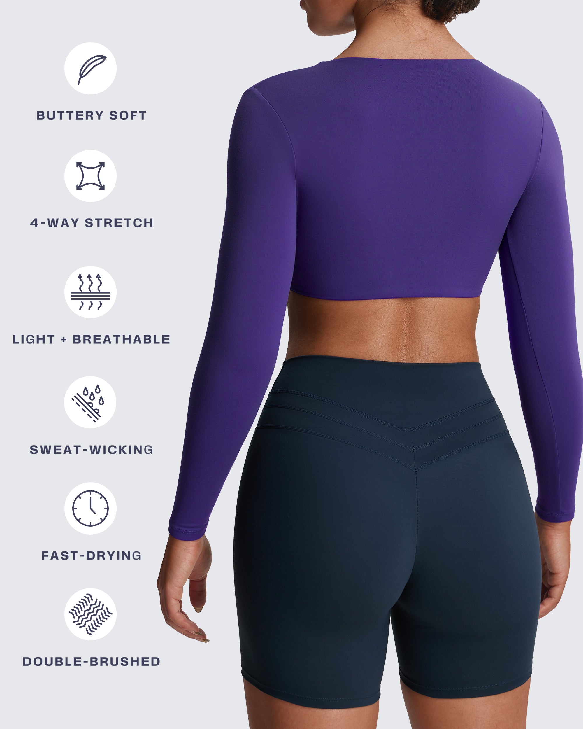 Aoxjox Deep V long-sleeved top (CONT'D)