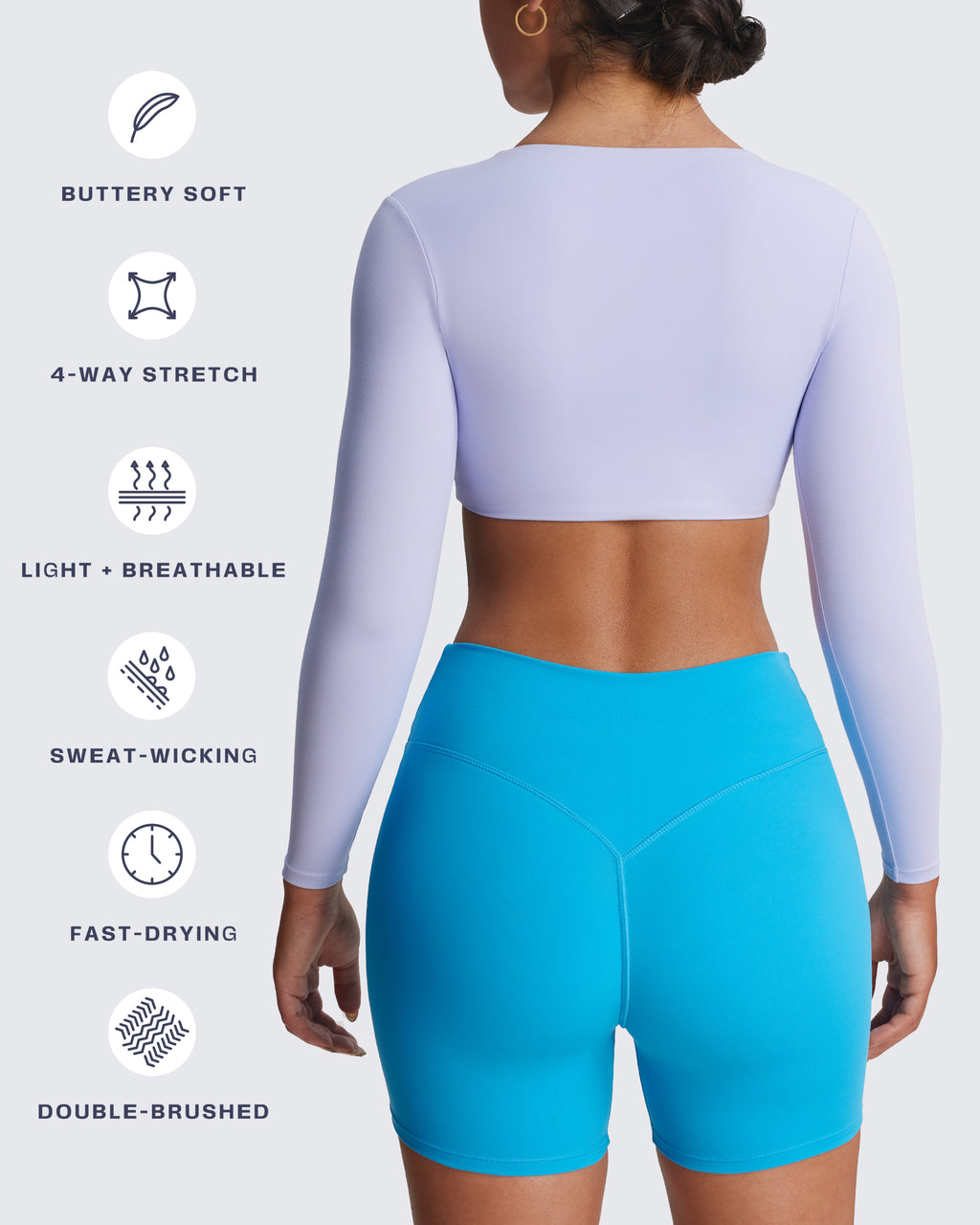Aoxjox Deep V long-sleeved top
