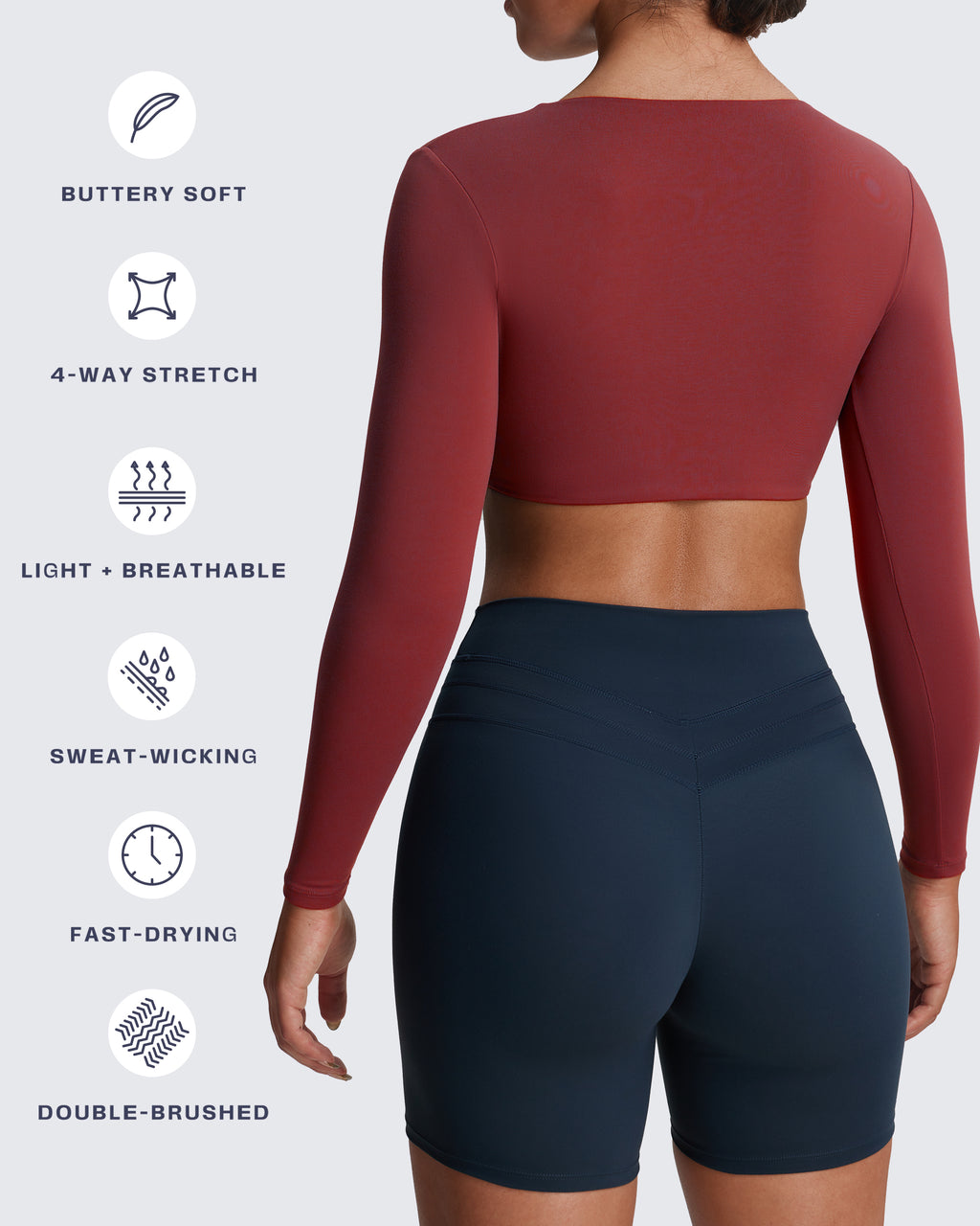 Aoxjox Deep V long-sleeved top (CONT'D)