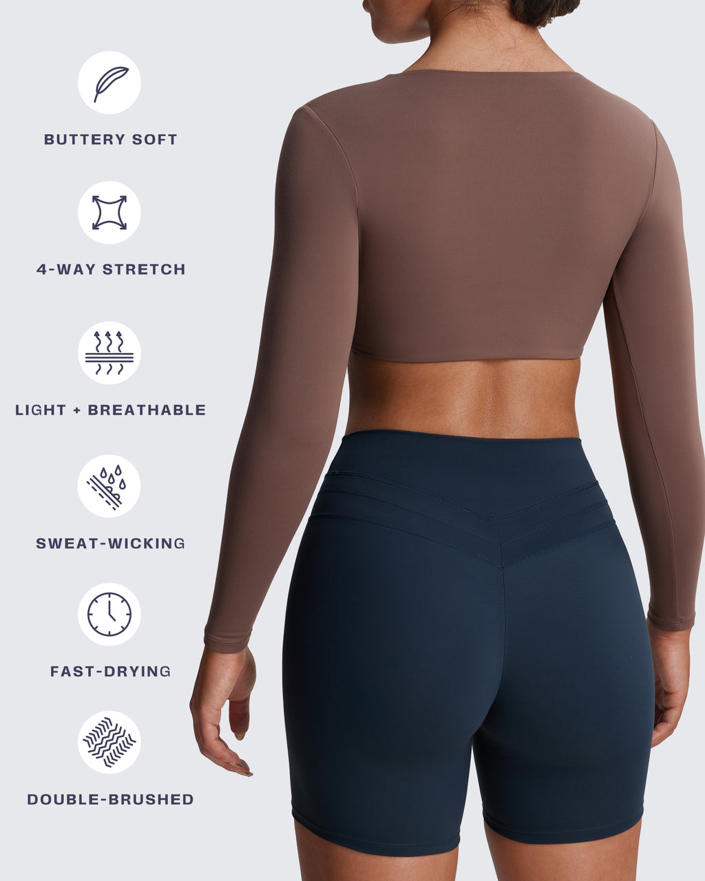 Aoxjox Deep V long-sleeved top