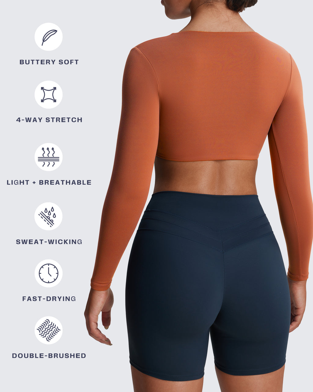 Aoxjox Deep V long-sleeved top (CONT'D)