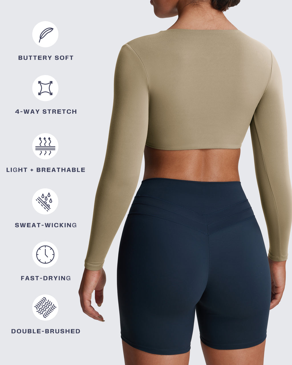Aoxjox Deep V long-sleeved top (CONT'D)