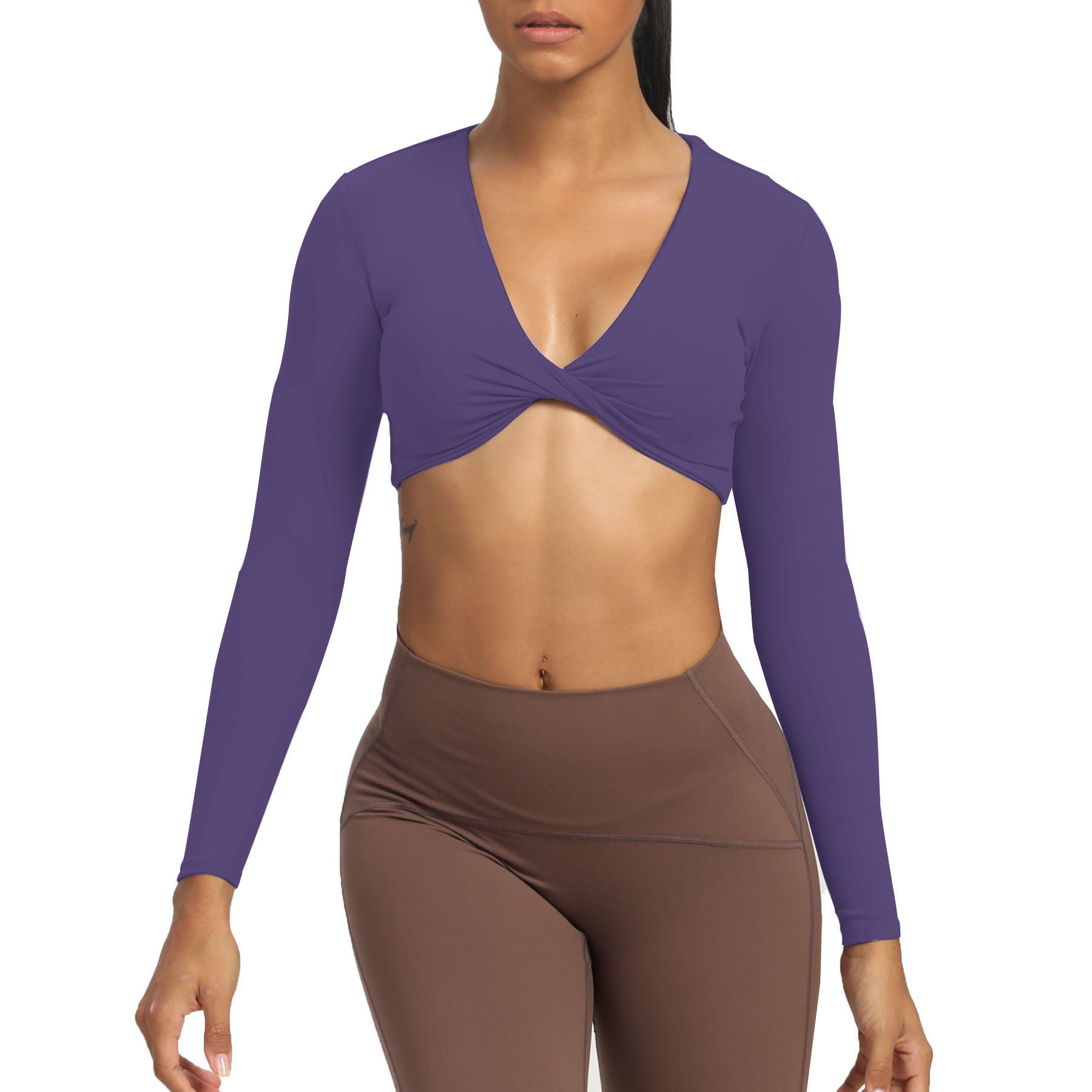 Aoxjox Deep V long-sleeved top (CONT'D)