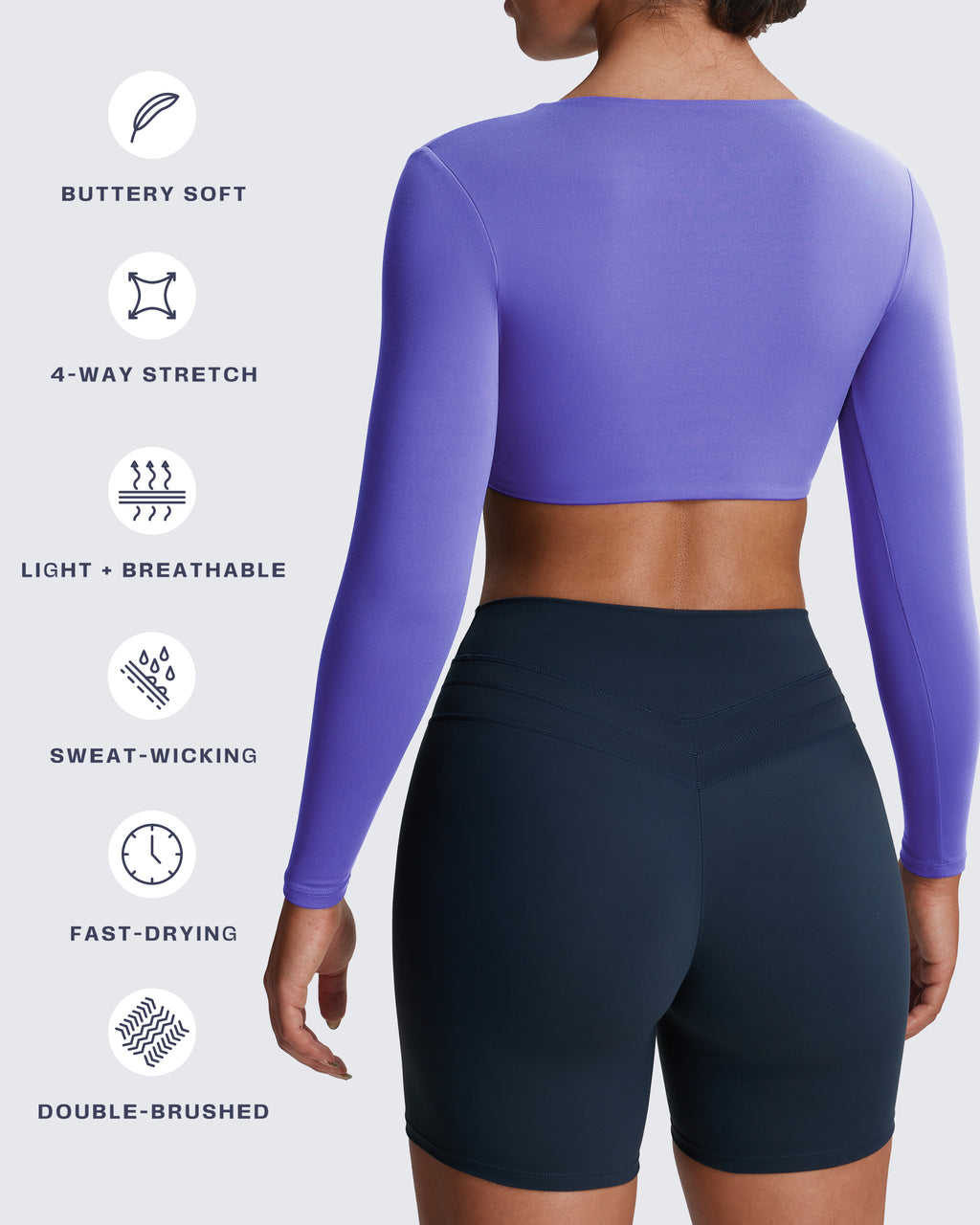 Aoxjox Deep V long-sleeved top