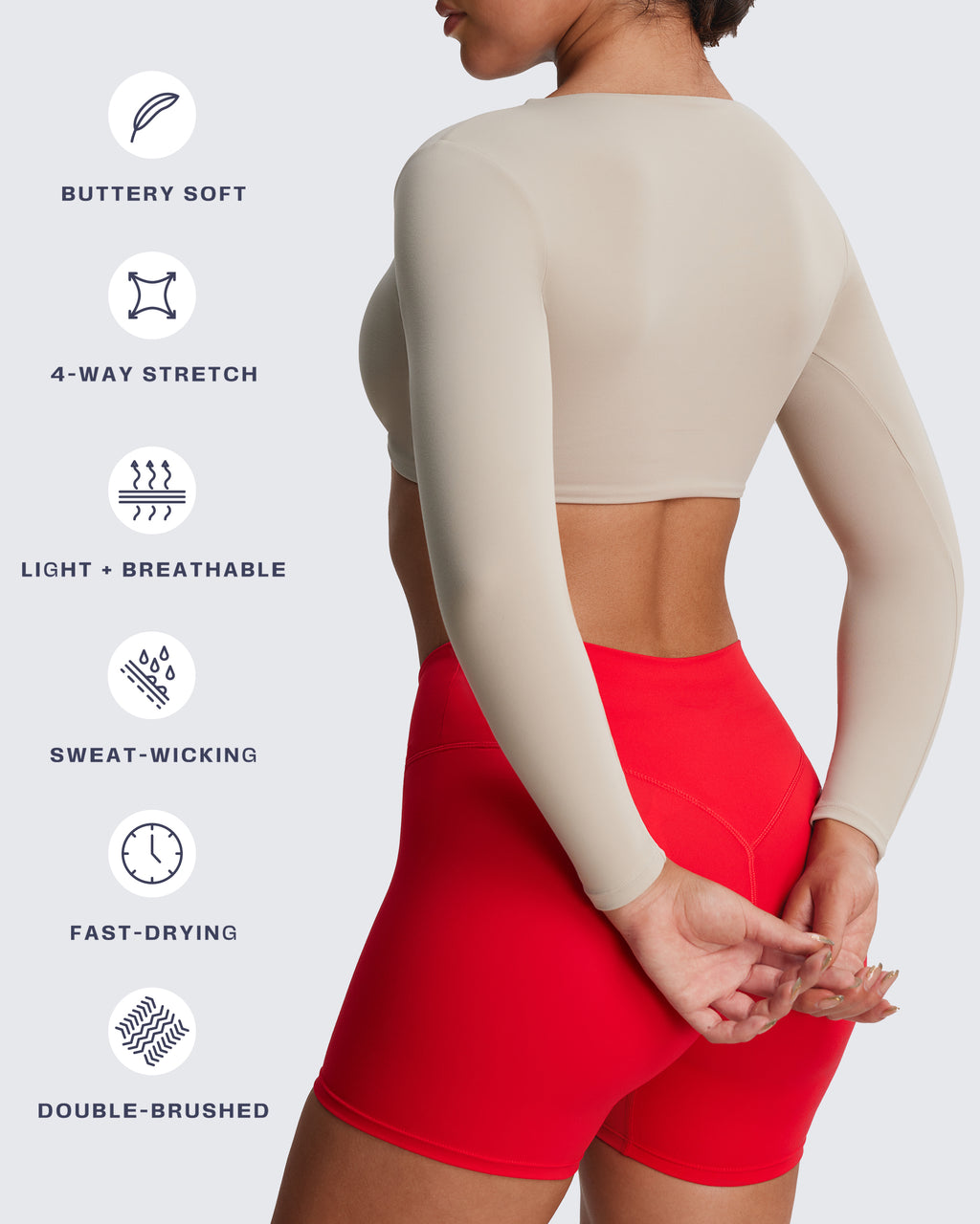 Aoxjox Deep V long-sleeved top