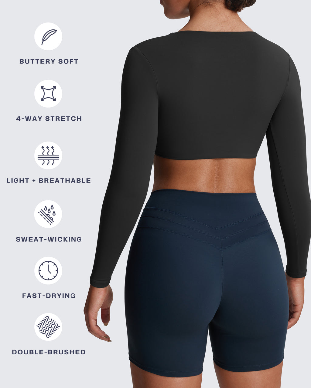 Aoxjox Deep V long-sleeved top