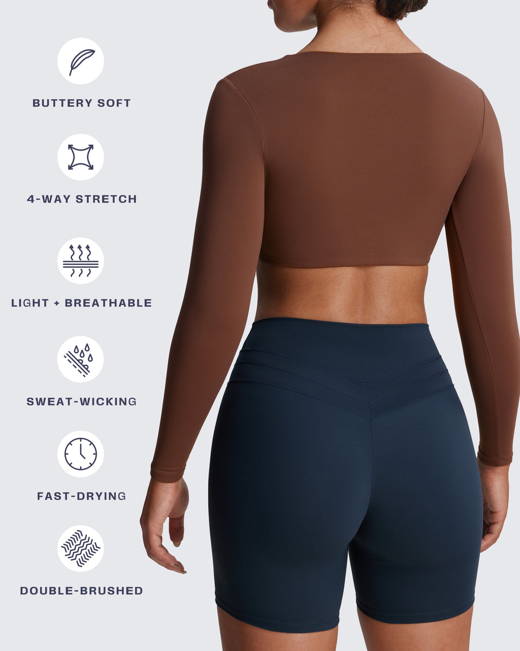 Aoxjox Deep V long-sleeved top