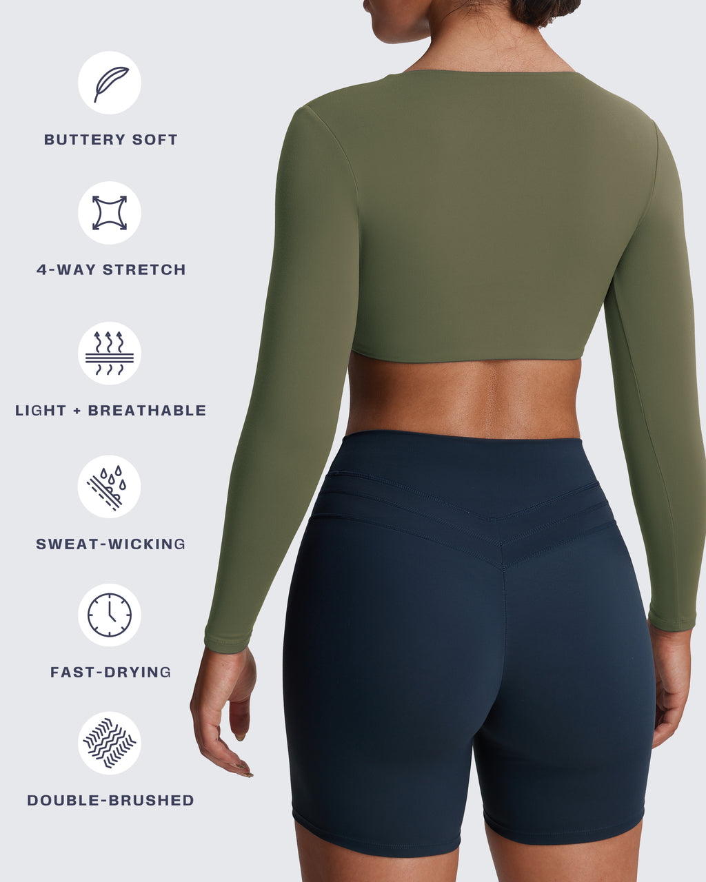 Aoxjox Deep V long-sleeved top