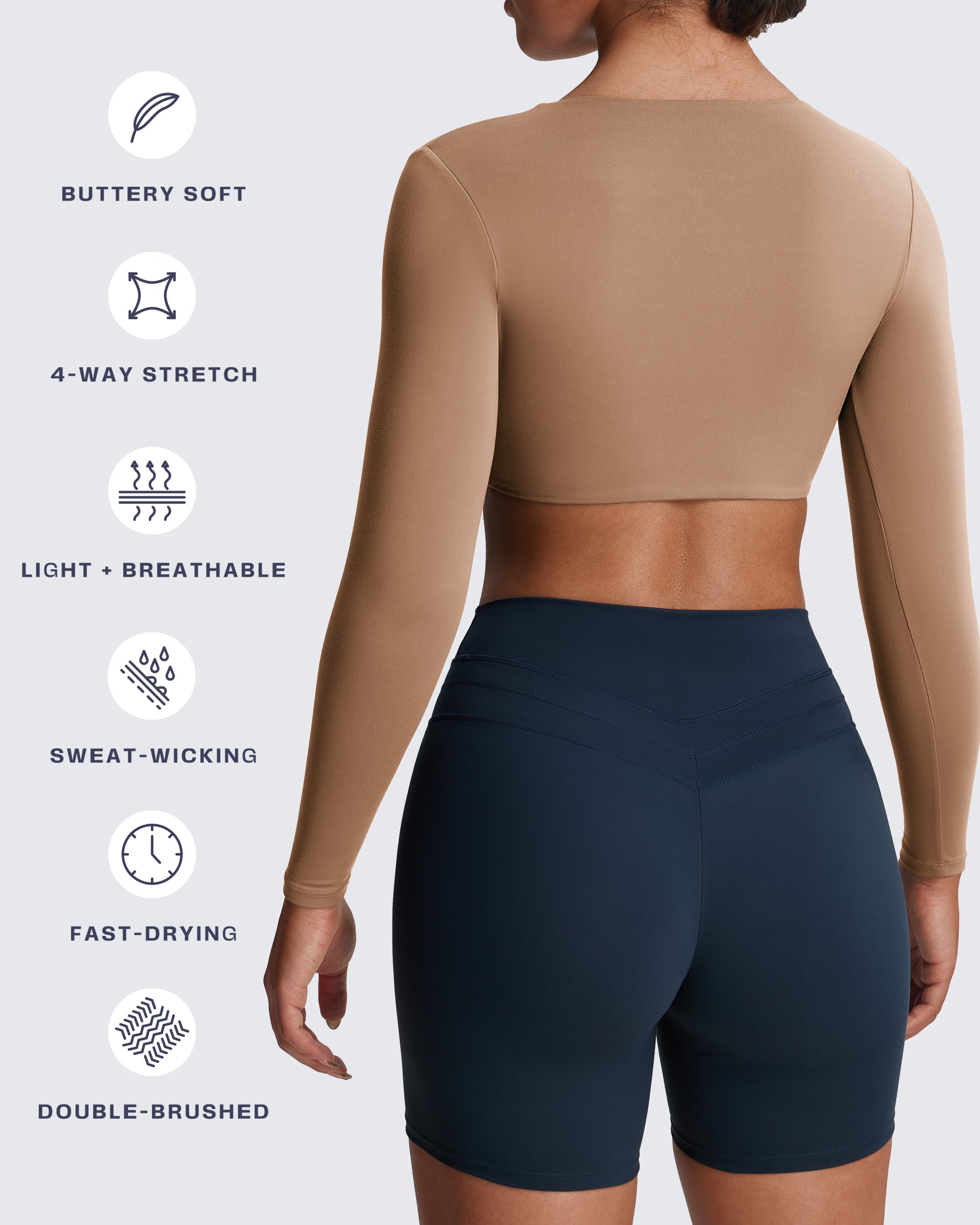 Aoxjox Deep V long-sleeved top (CONT'D)