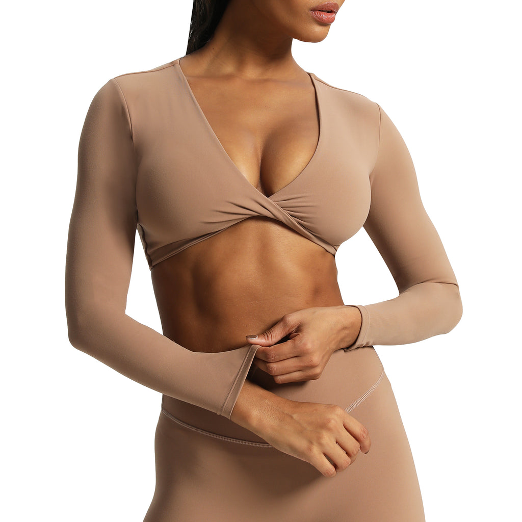 Aoxjox Deep V long-sleeved top (CONT'D)