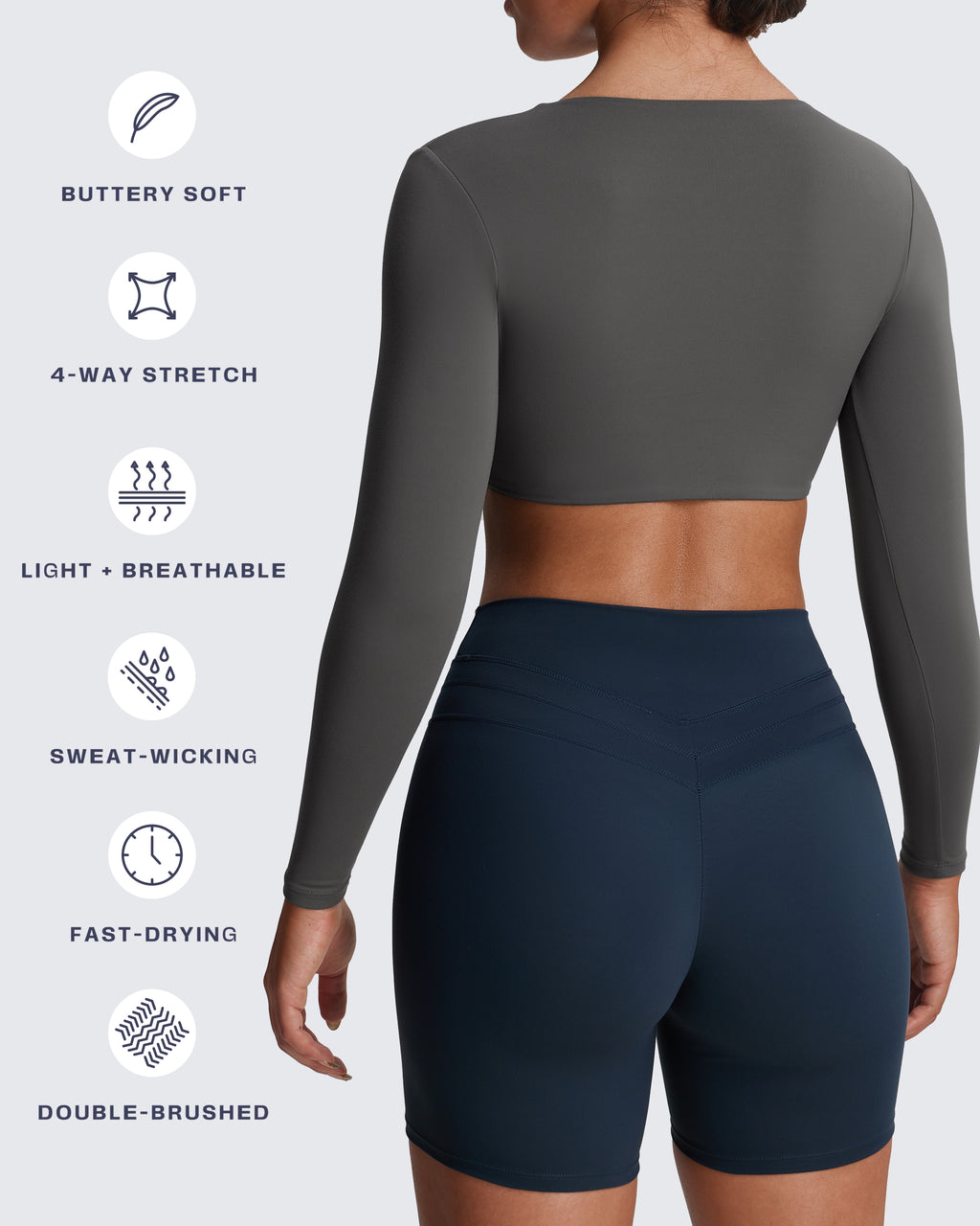 Aoxjox Deep V long-sleeved top