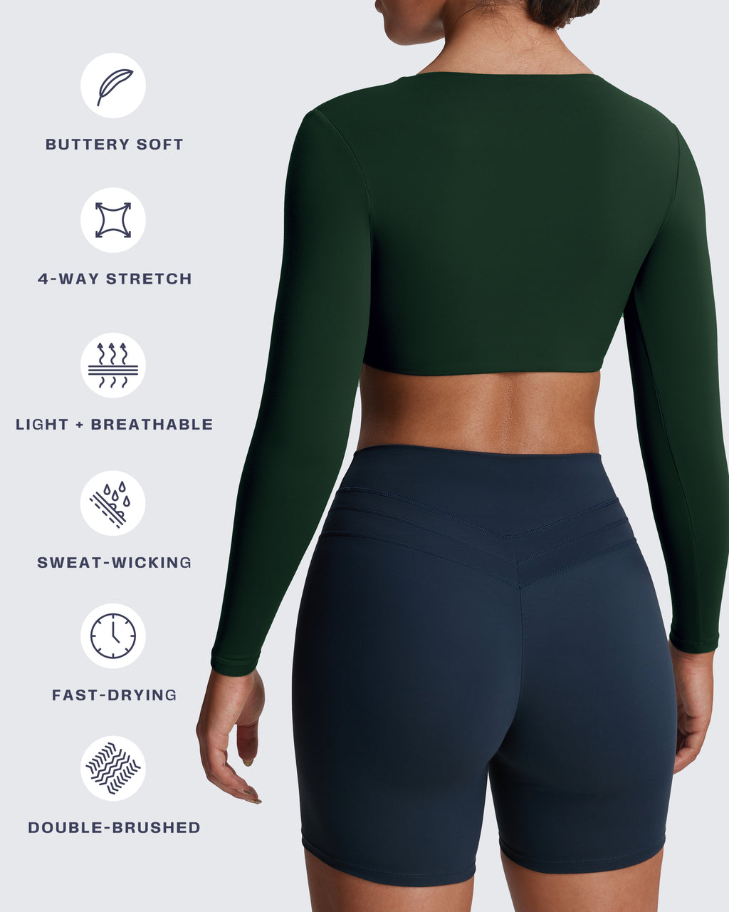 Aoxjox Deep V long-sleeved top (CONT'D)