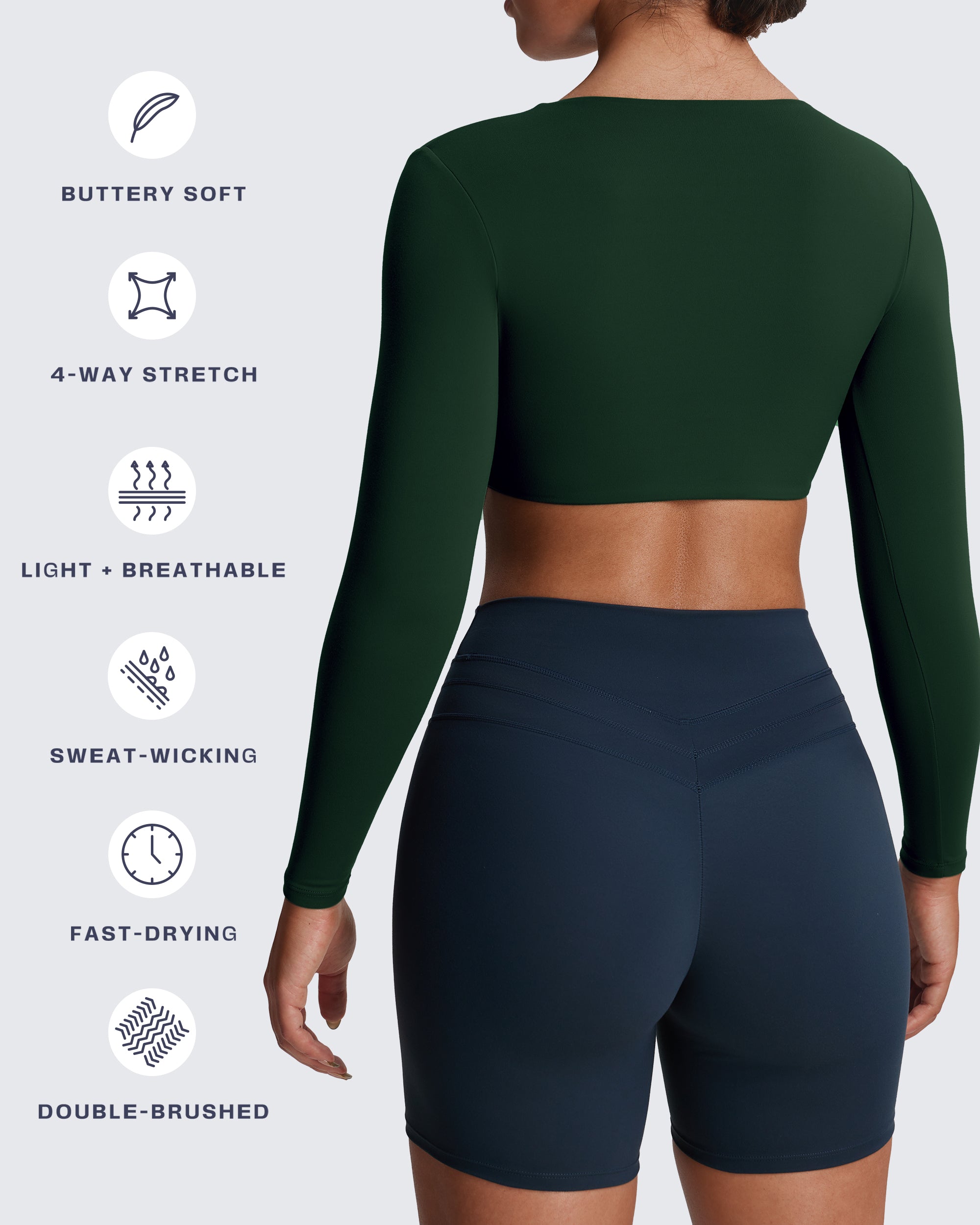 Aoxjox Deep V long-sleeved top (CONT'D)