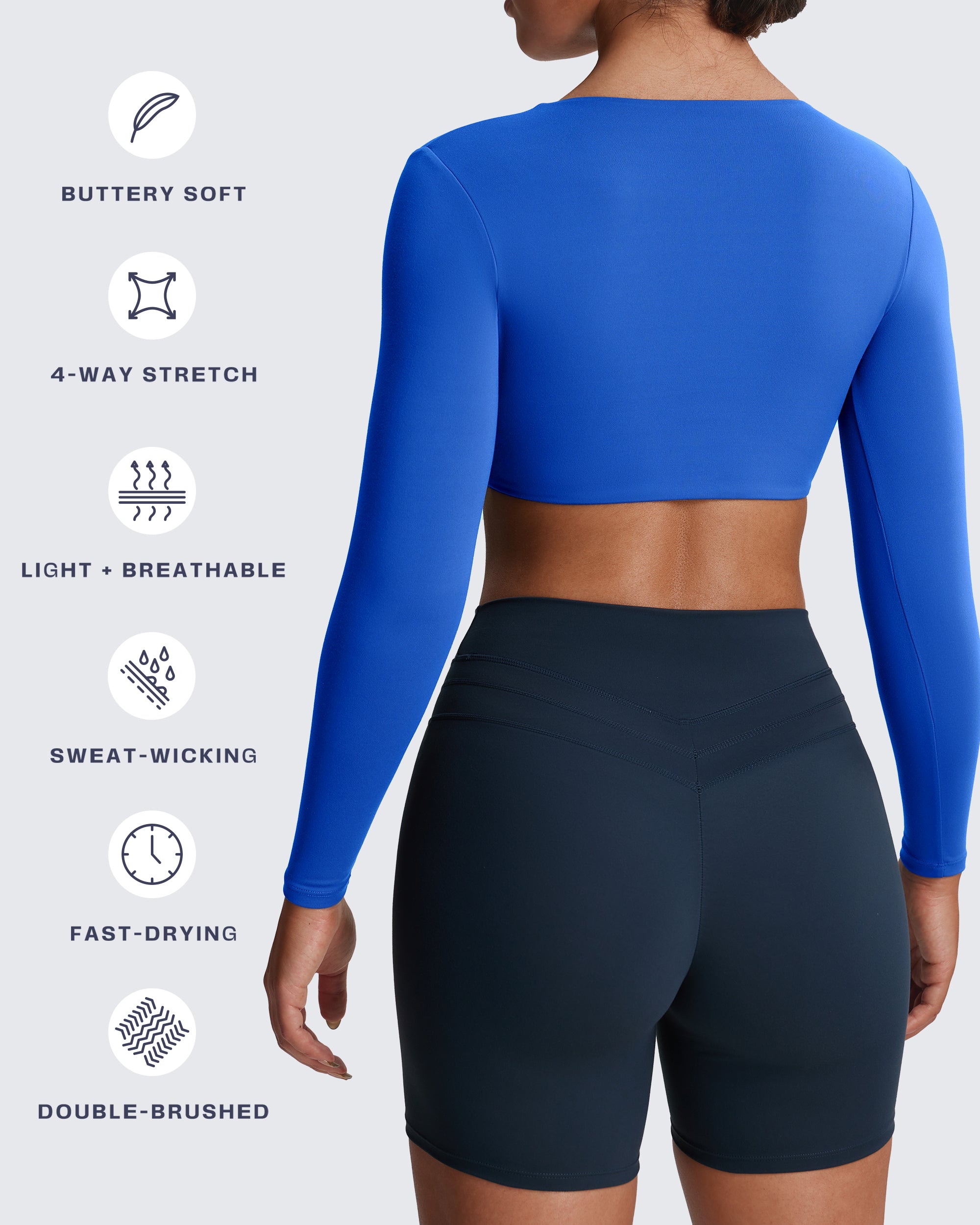 Aoxjox Deep V long-sleeved top (CONT'D)