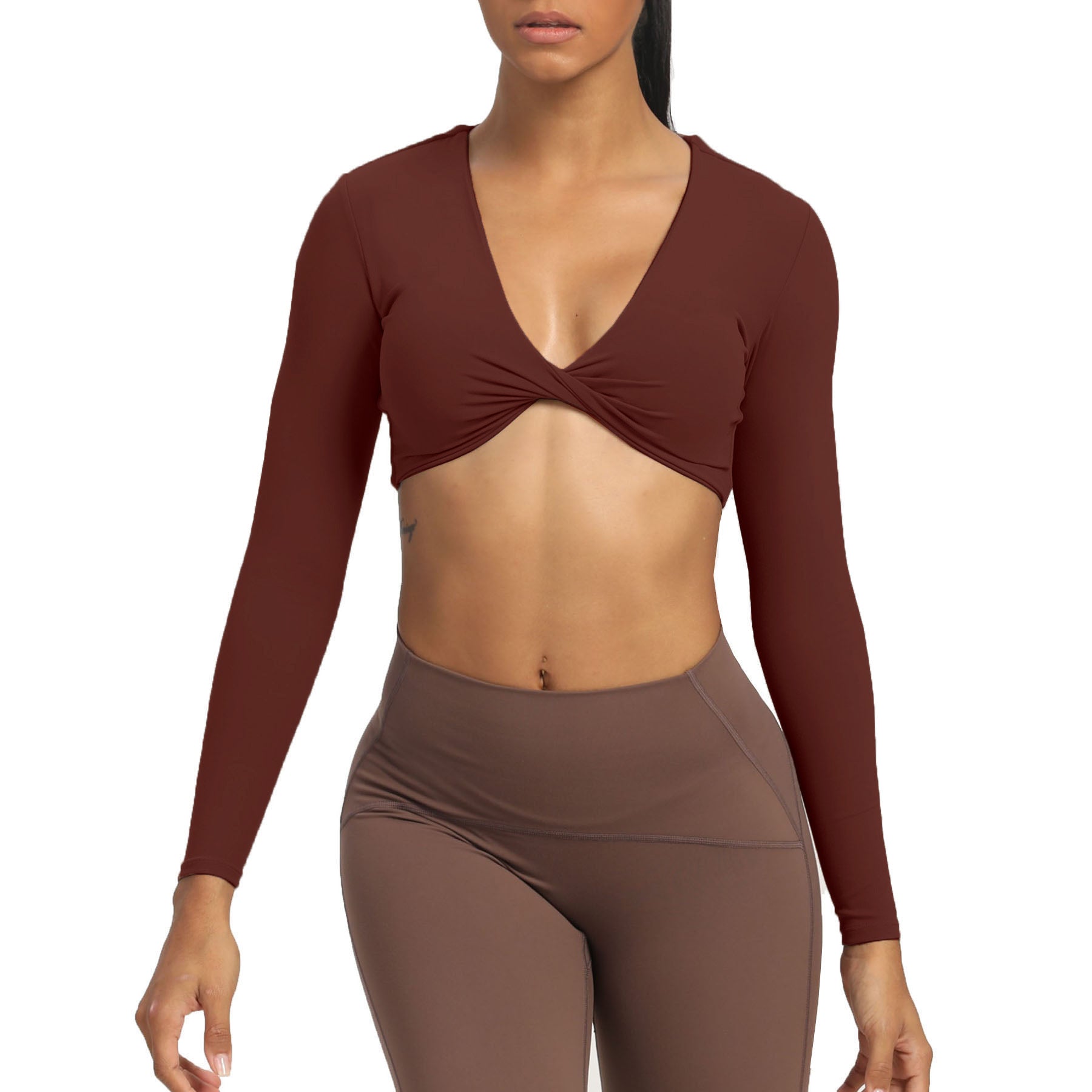 Aoxjox Deep V long-sleeved top (CONT'D)