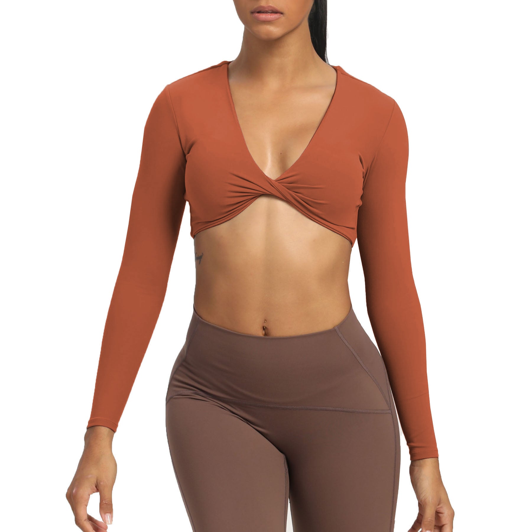 Aoxjox Deep V long-sleeved top (CONT'D)