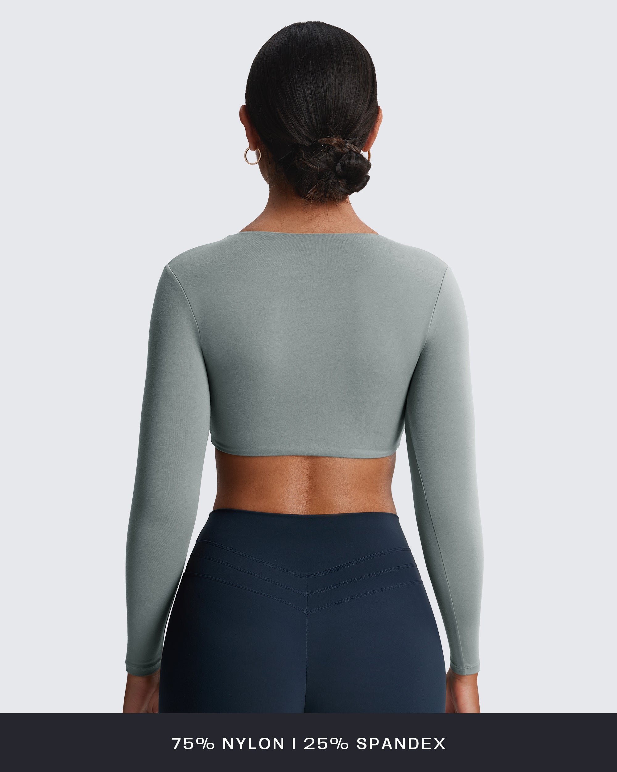 Aoxjox Deep V long-sleeved top