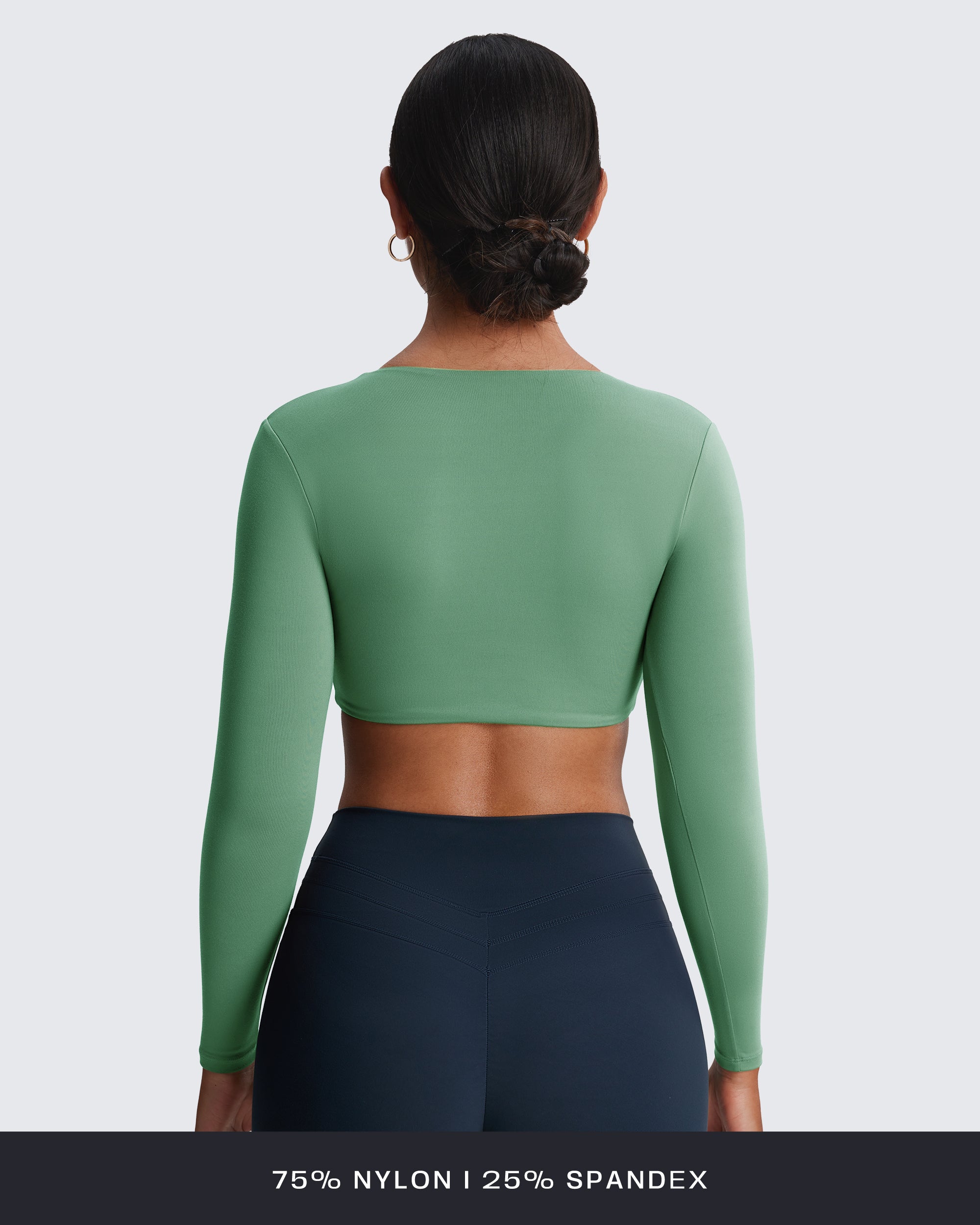 Aoxjox Deep V long-sleeved top