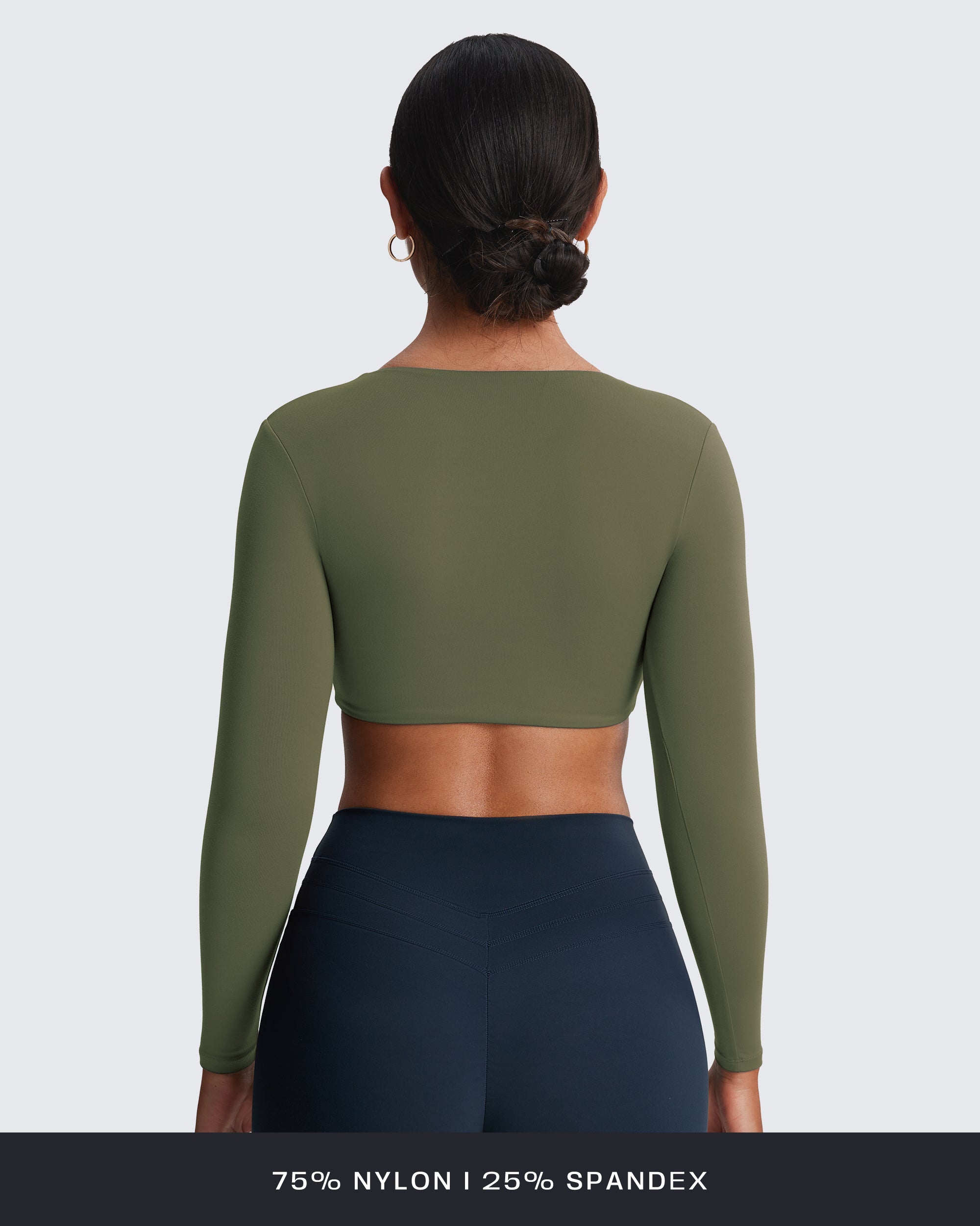 Aoxjox Deep V long-sleeved top