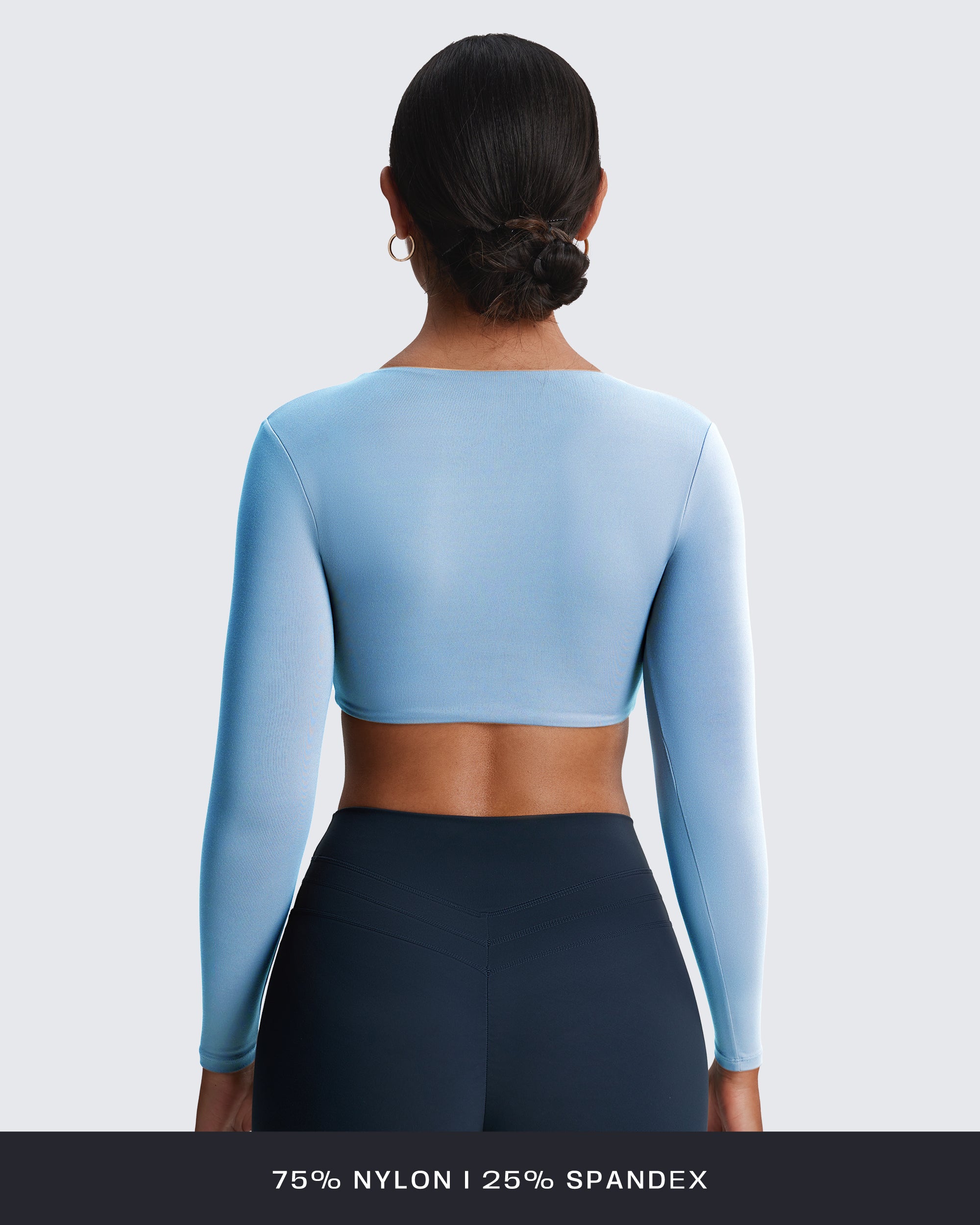 Aoxjox Deep V long-sleeved top