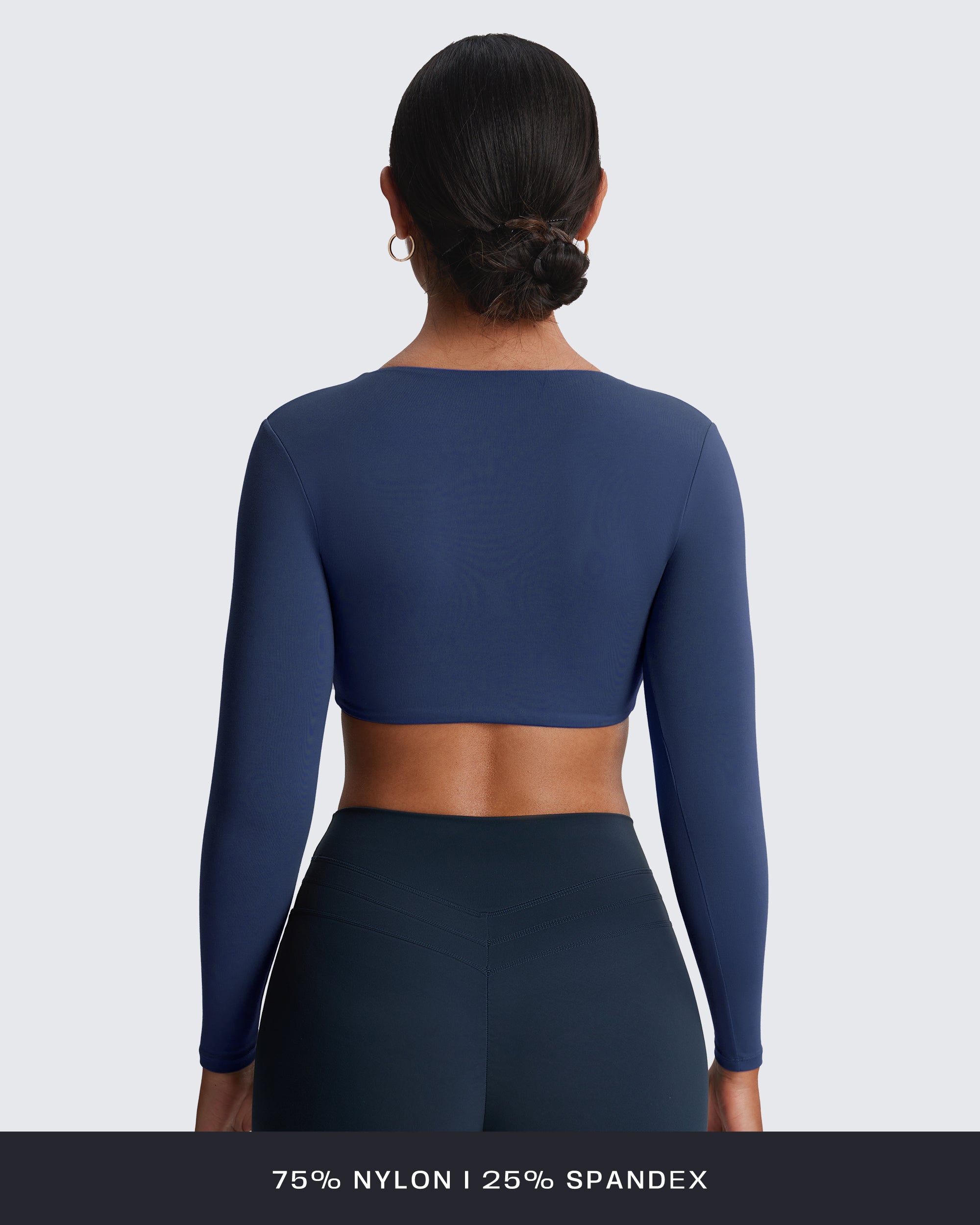 Aoxjox Deep V long-sleeved top