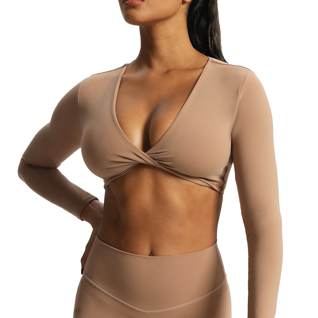 Aoxjox Deep V long-sleeved top (CONT'D)