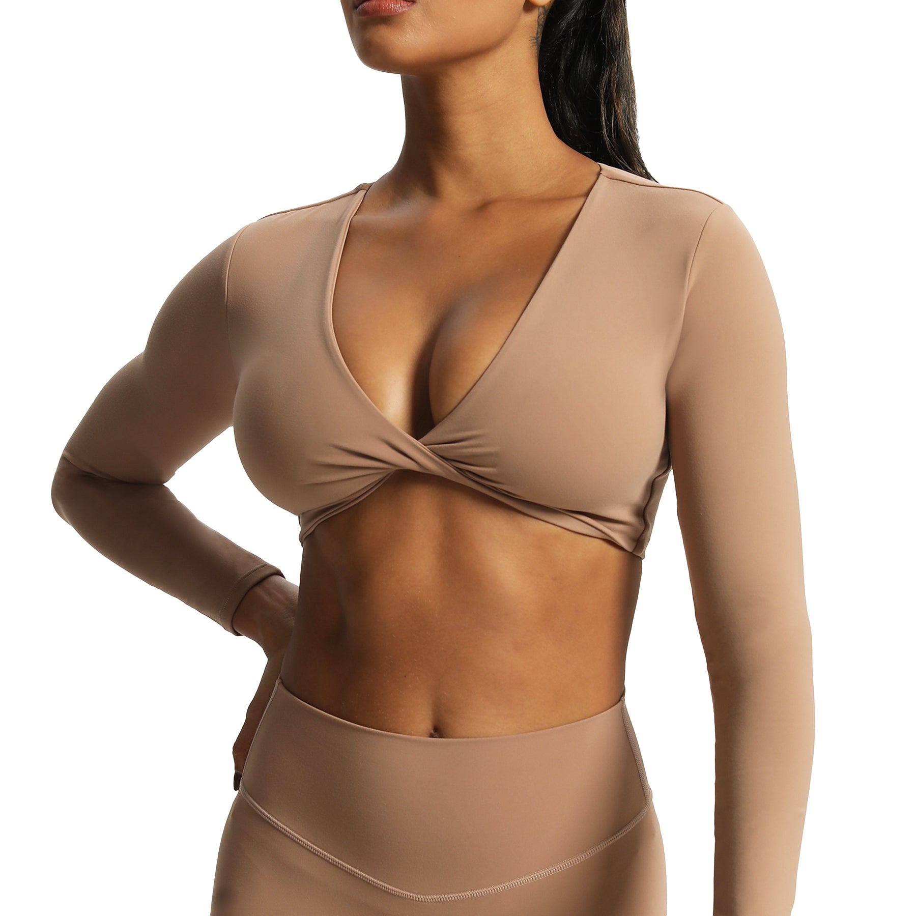Aoxjox Deep V long-sleeved top (CONT'D)