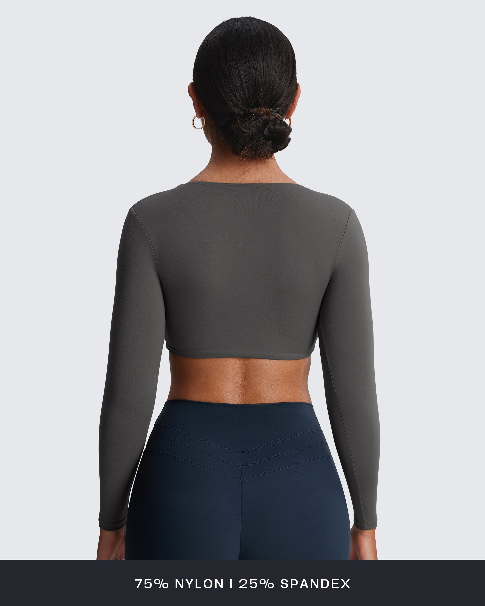 Aoxjox Deep V long-sleeved top