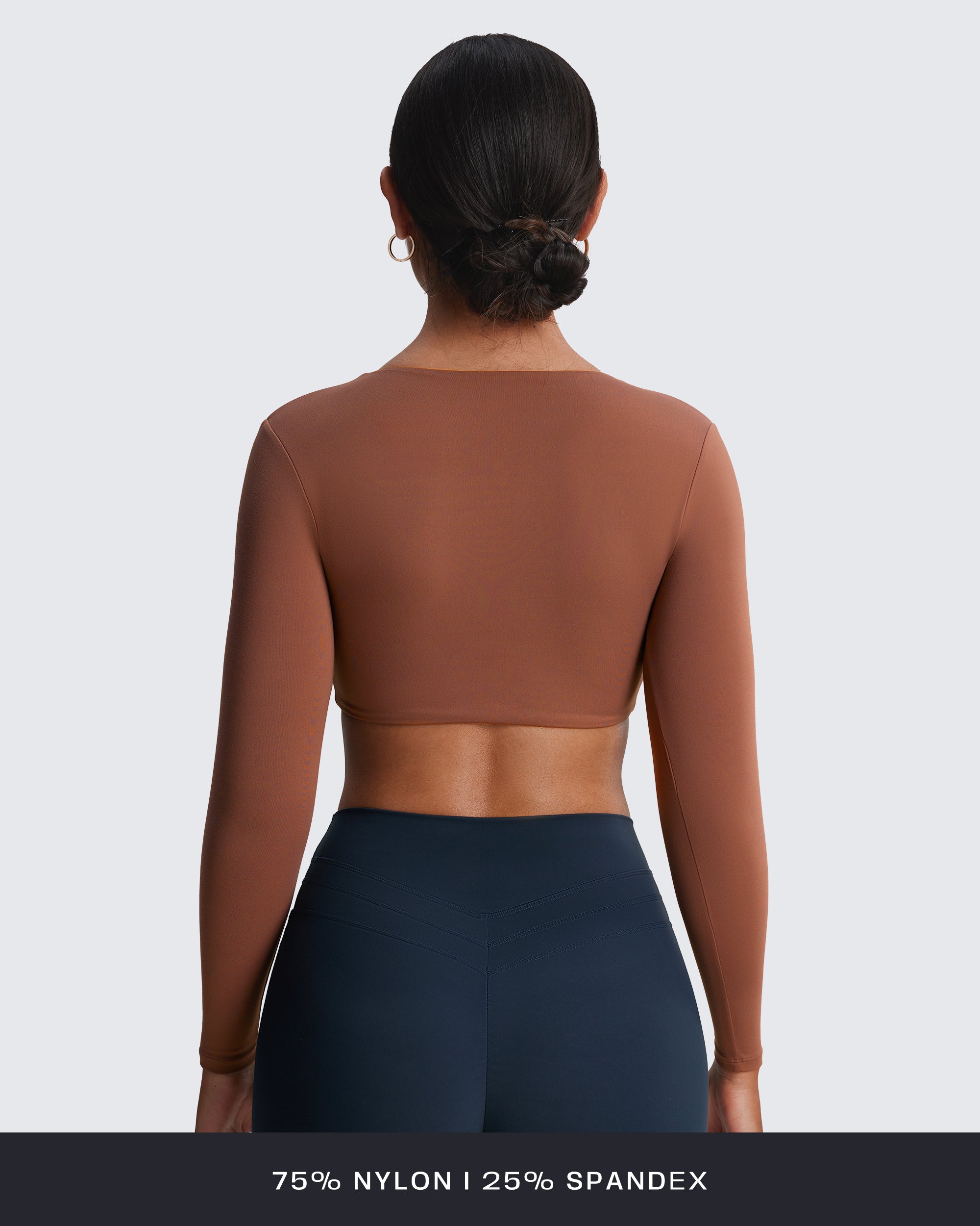 Aoxjox Deep V long-sleeved top